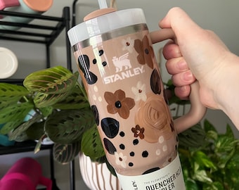 Neutral Handpainted Tumblers Stanleys 30oz