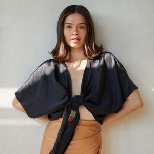 Washed Silk Wrap Blouse image 2