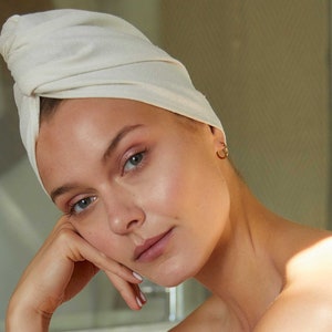 100% Raw Silk Anti-Frizz Hair Towel For Natural Hair Care | Dye and Chemical Free | Handmade in USA