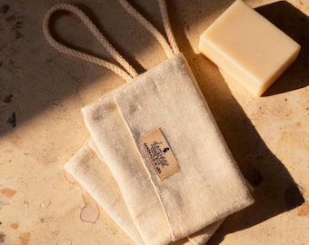 2-Pack 100% Raw Silk Soap Pouch | Dye and Chemical Free | Handmade in USA