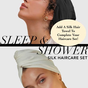 Machine Washable 100% Mulberry Silk Anti-Frizz Hair Turban For Sleeping image 2