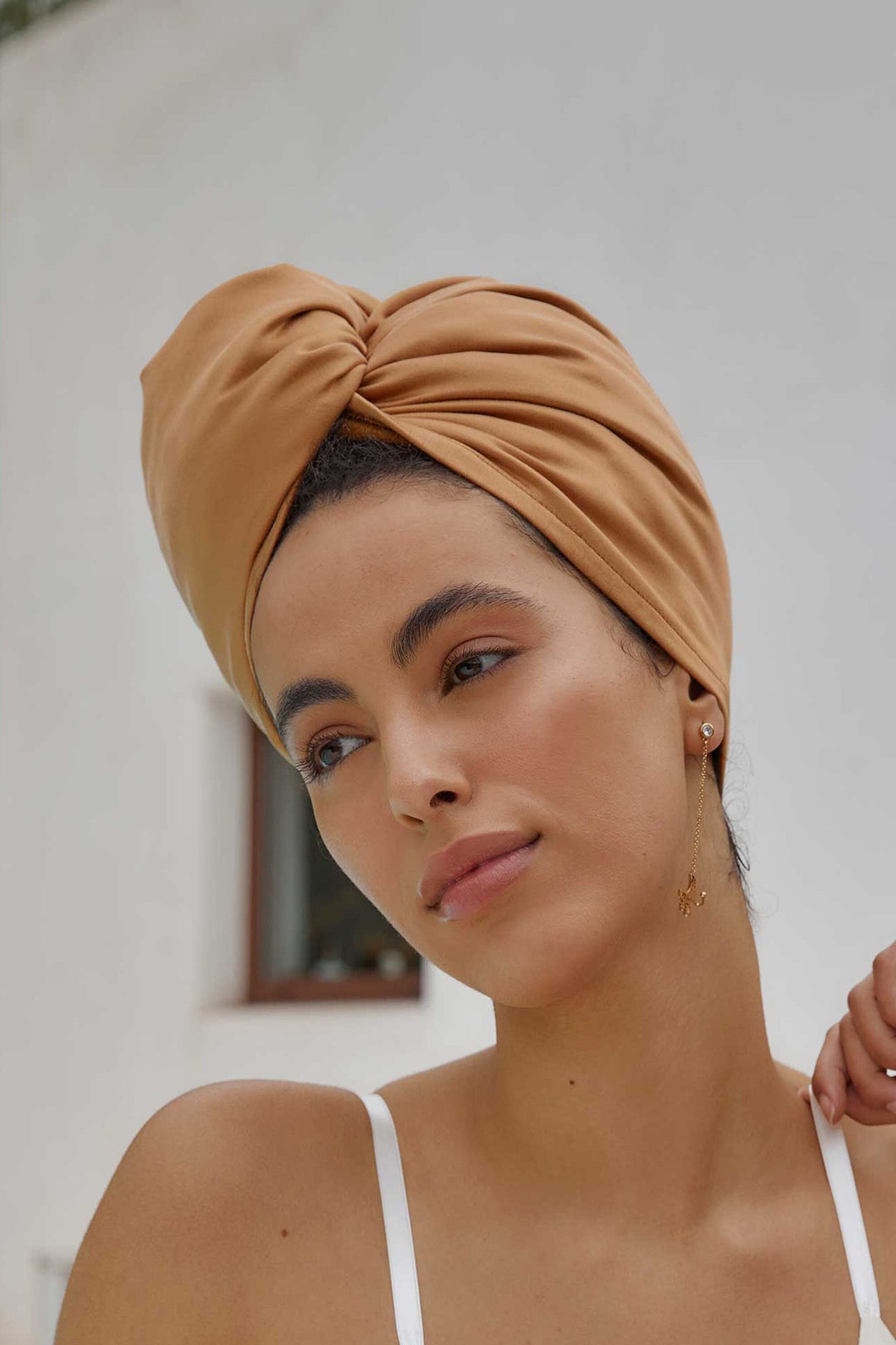 Reversible 100% Mulberry Silk Quick Dry Hair Wrap For Shower Or Sleep - XL Hair Wrap