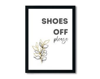 Shoes Off Please Entryway Art Print: Hallway Decor (Digital Download)