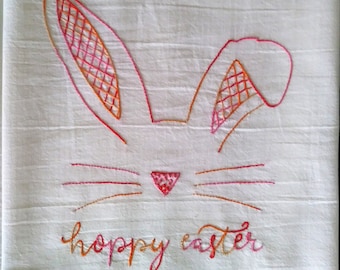 Digital Hoppy Easter Bunny Rabbit Embroidery Pattern