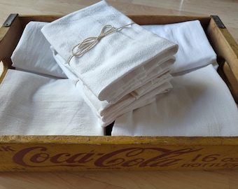 Flour Sack Tea Towels: Thick 100% Cotton, Embroidery & Applique
