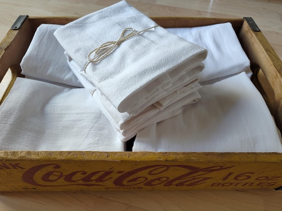 Flour Sack Tea Towels: Thick 100% Cotton, Embroidery & Applique