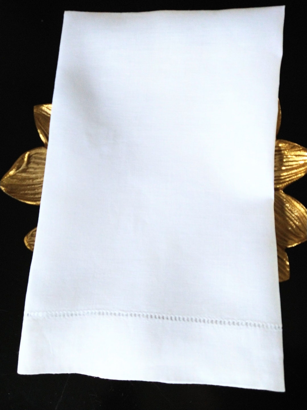 Linen Towel Hemstitched White Hand Towel-guest Towel Blanks - Etsy