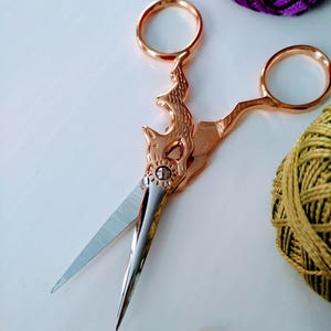 Gold Handle Rabbit Embroidery Scissors