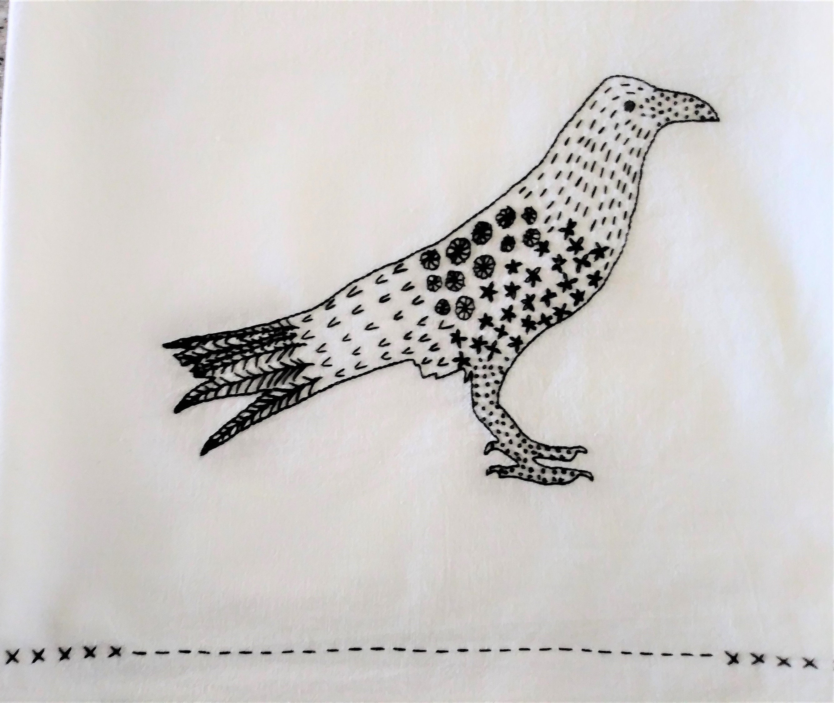 Crow Sampler Embroidery Kit Etsy