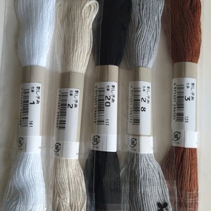 24 Colors Japanese Sashiko Threads 100% Cotton image 4