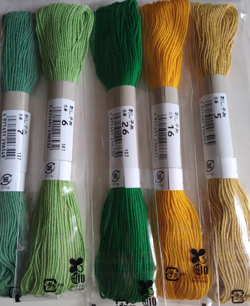 24 Colors Japanese Sashiko Threads 100% Cotton image 6