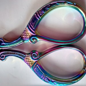 Iridescent Rainbow Embroidery Scissors