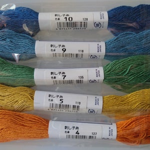 24 Colors Japanese Sashiko Threads 100% Cotton image 9