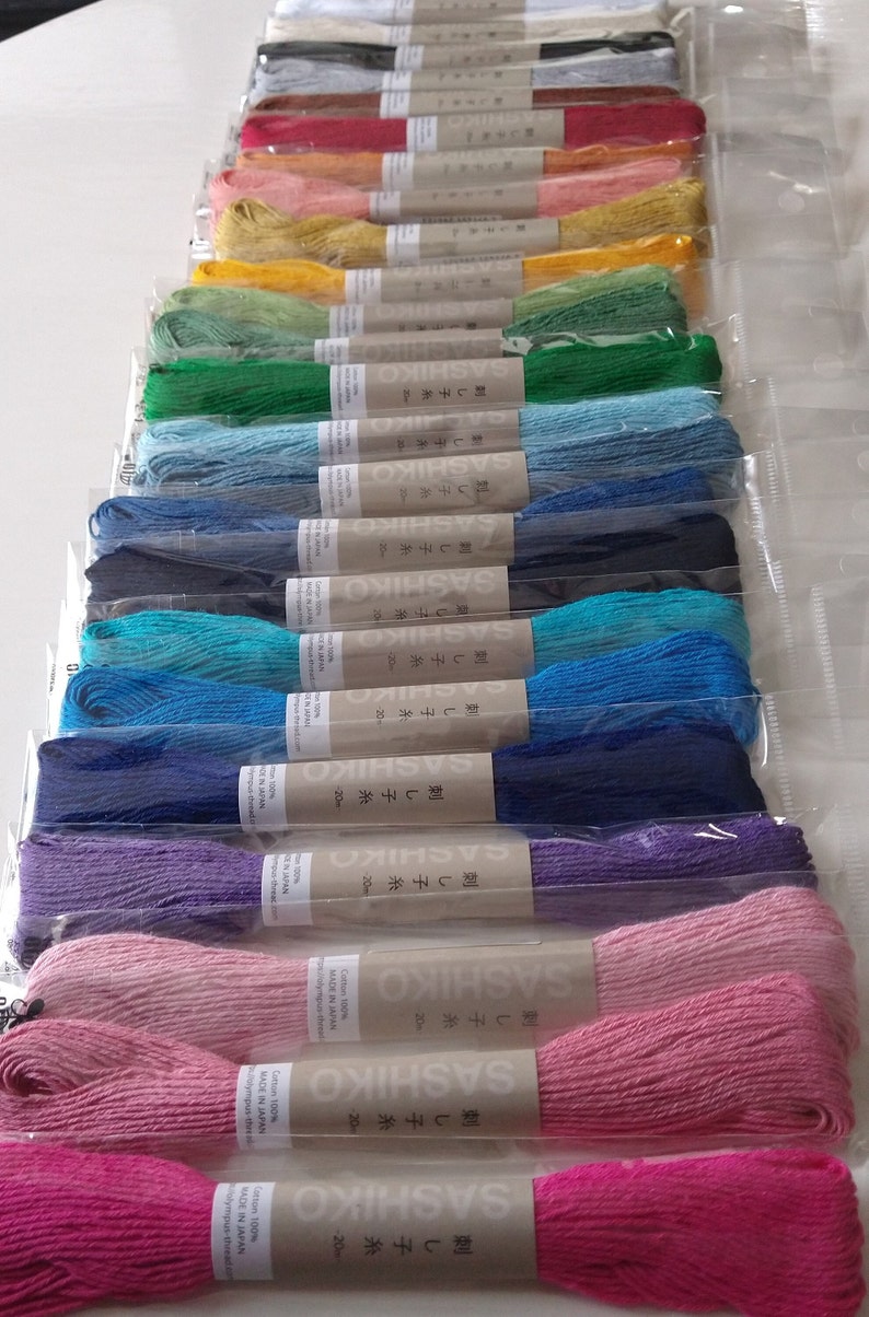 24 Colors Japanese Sashiko Threads 100% Cotton image 7