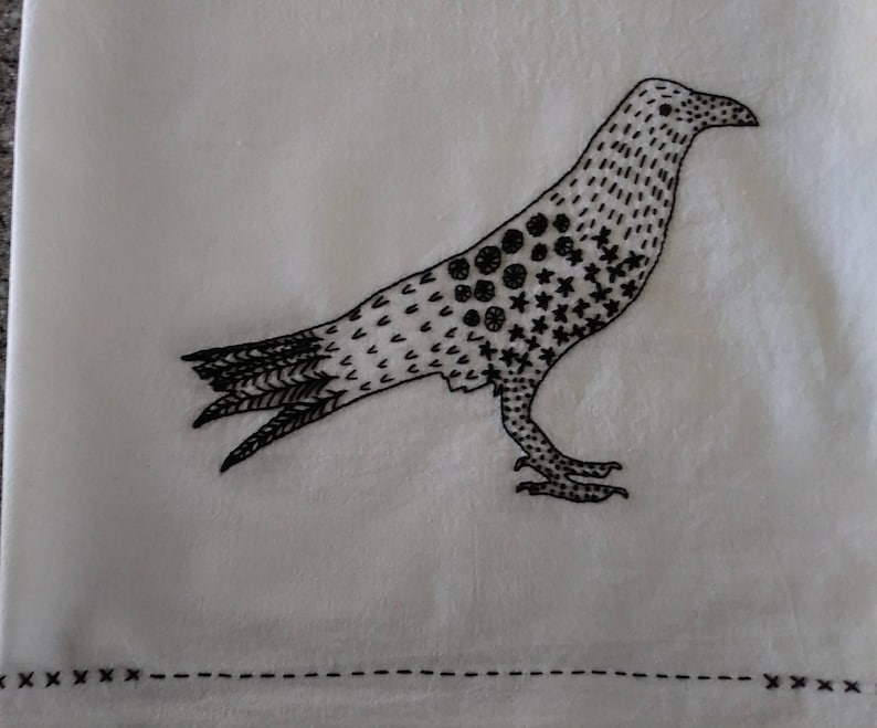 Crow Embroidery Pattern Digital Download image 2