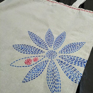 Modern Sashiko Embroidery Tote Bag Kit