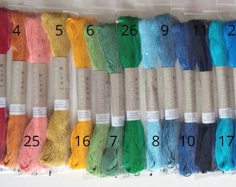 24 Colors Japanese Sashiko Threads 100% Cotton