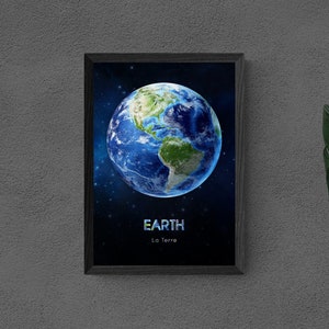 Illustration Planet Earth - Digital art - Digital file - Instant download