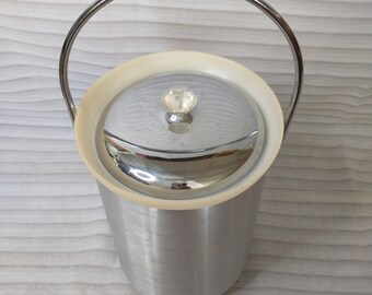 Vintage Kromex Aluminum Ice Bucket: Retro MCM Barware