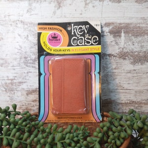 Vintage 1970s Leather Key Case - New in Package