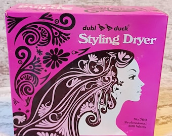 Dubl Duck Hair Dryer | New Old Stock 1970s Hair Tool in Original Box