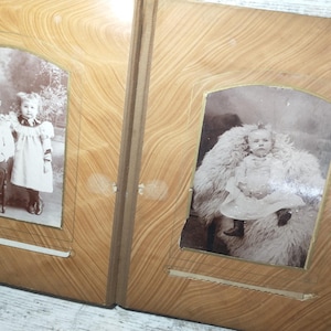 Large 1900s Victorian Era Scrapbook Album w/ Photos | Antique Victorian Photo Album w/ Photographs | Creepy Old Photos | Antique Photos RARE
