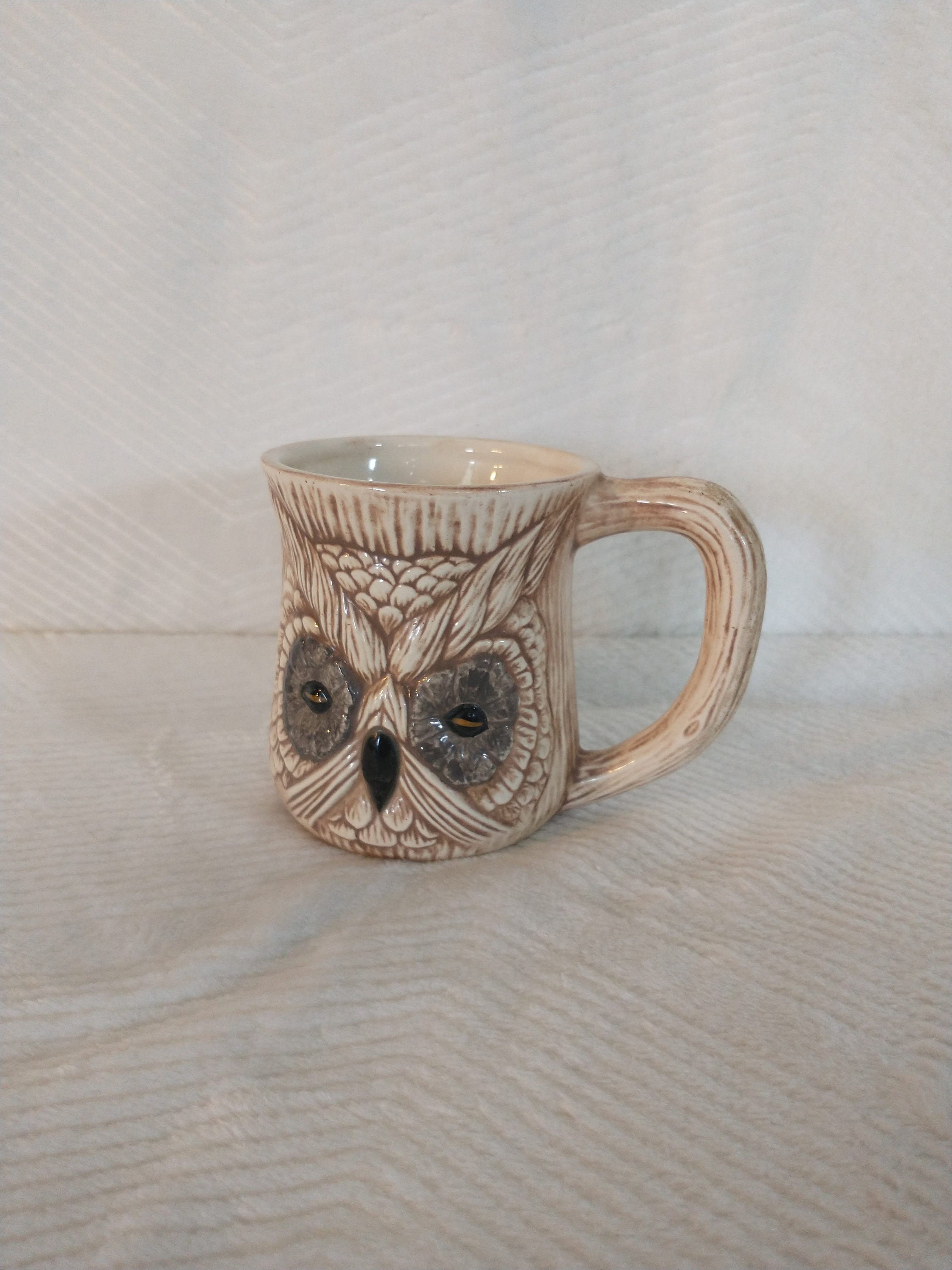 Boho Owl Japanese Mug | Owl Have a Nice Day Mug | Hobbyist Owl Mug Ceramic | Boho Owl Mug Double Sid