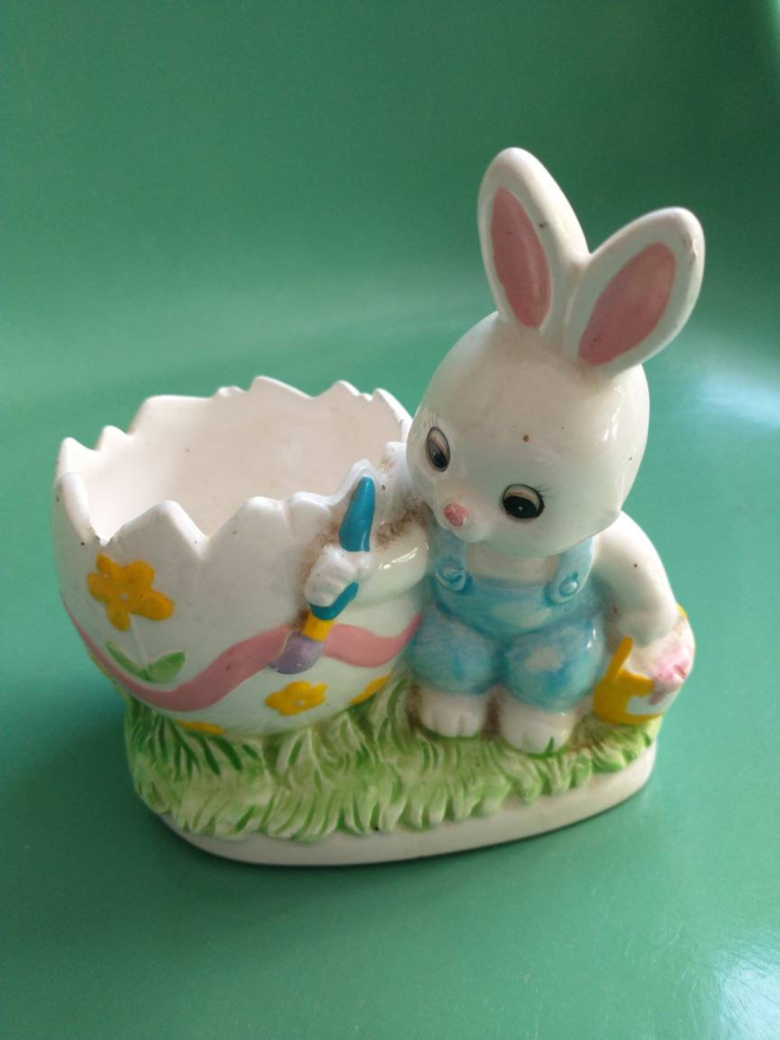 Vintage Easter Bunny Planter by Lefton Vintage Lefton Easter Etsy