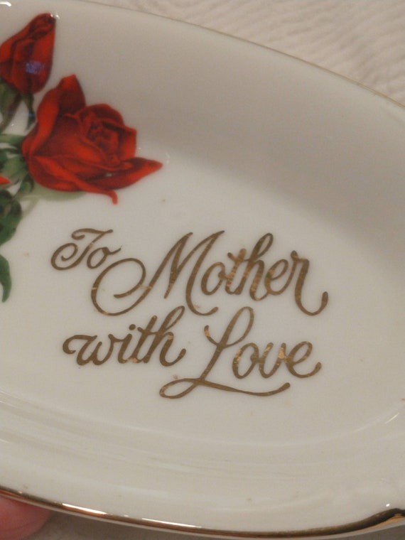 Red Rose Trinket Dish | Gold Edged Mother's Gift,… - image 6