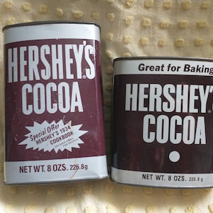 Vintage Hershey&#39;s Cocoa Tins: Farmhouse Kitchen Decor, Set of 2