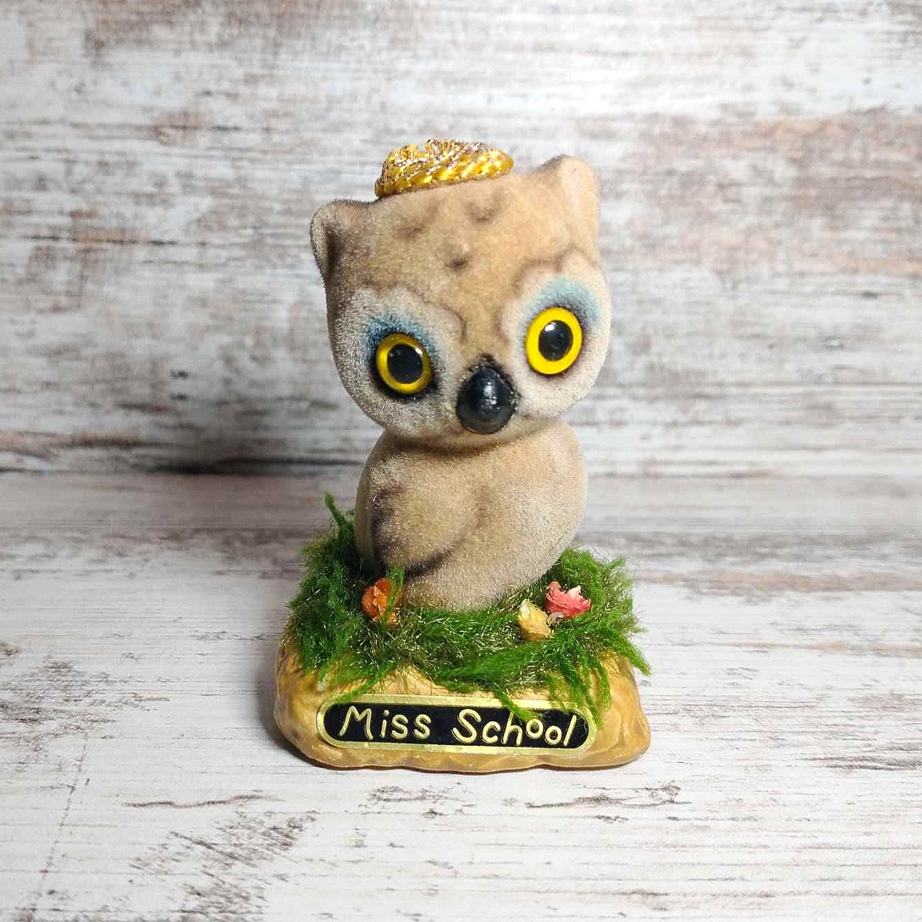 Vintage Fuzzy Owl Figurine: Josef Originals Inspired Retro Decor