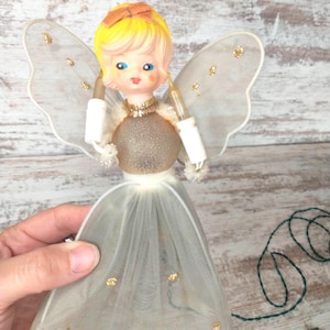 Vintage 60s Christmas Angel Tree Topper (Non-Working Lights