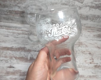 1970s Pepsi-Cola Glasses (Set of 2) - Retro Soda Pop Barware