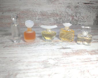 Miniature Perfume Bottles: Vintage Glass Vanity Decor, Set of 5
