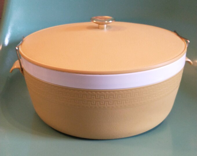 Vintage Olympian Thermoware Ice Bucket in Mustard Yellow Yellow Ice