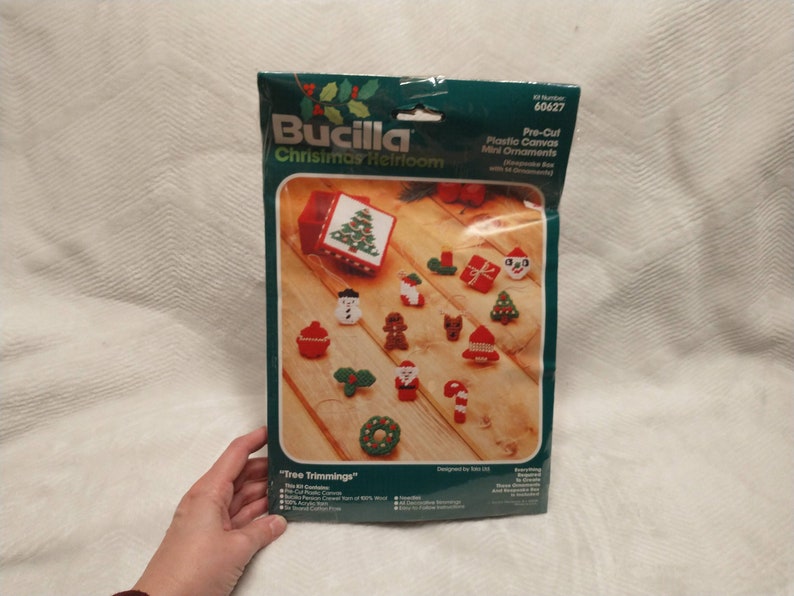 Vintage Bucilla Christmas Ornament Craft Kit: Tree Trimmings (Unopened) image 1