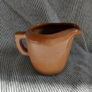 Frankoma Pottery Creamer | Vintage Brown Frankoma Pottery Creamer Pitcher w/ Handle | Vintage Frankoma Cream Pitcher 50A****