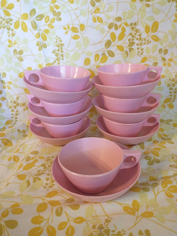 14 Piece Vintage Pink Melmac Dishes Set Vintage Melmac Etsy
