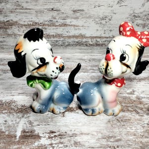Vintage Anthropomorphic Dog Salt and Pepper Shakers