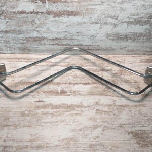 Mid Century Chrome Corner Towel Bar - 1960s Retro Bathroom Hardware