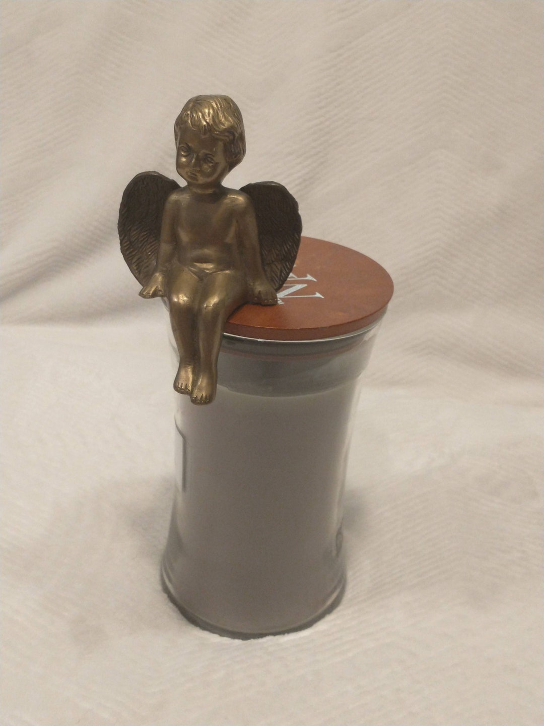 Cast Iron Gold Angel Shelfsitter Angel Figurine Vintage Cast Iron Gold