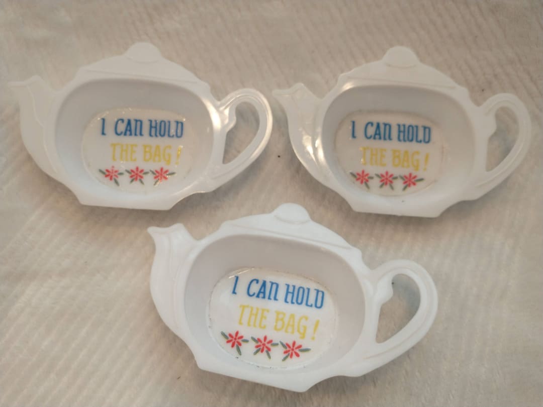 British Hong Kong Tea Bag Holders Vintage Tea Bag Holders Made in