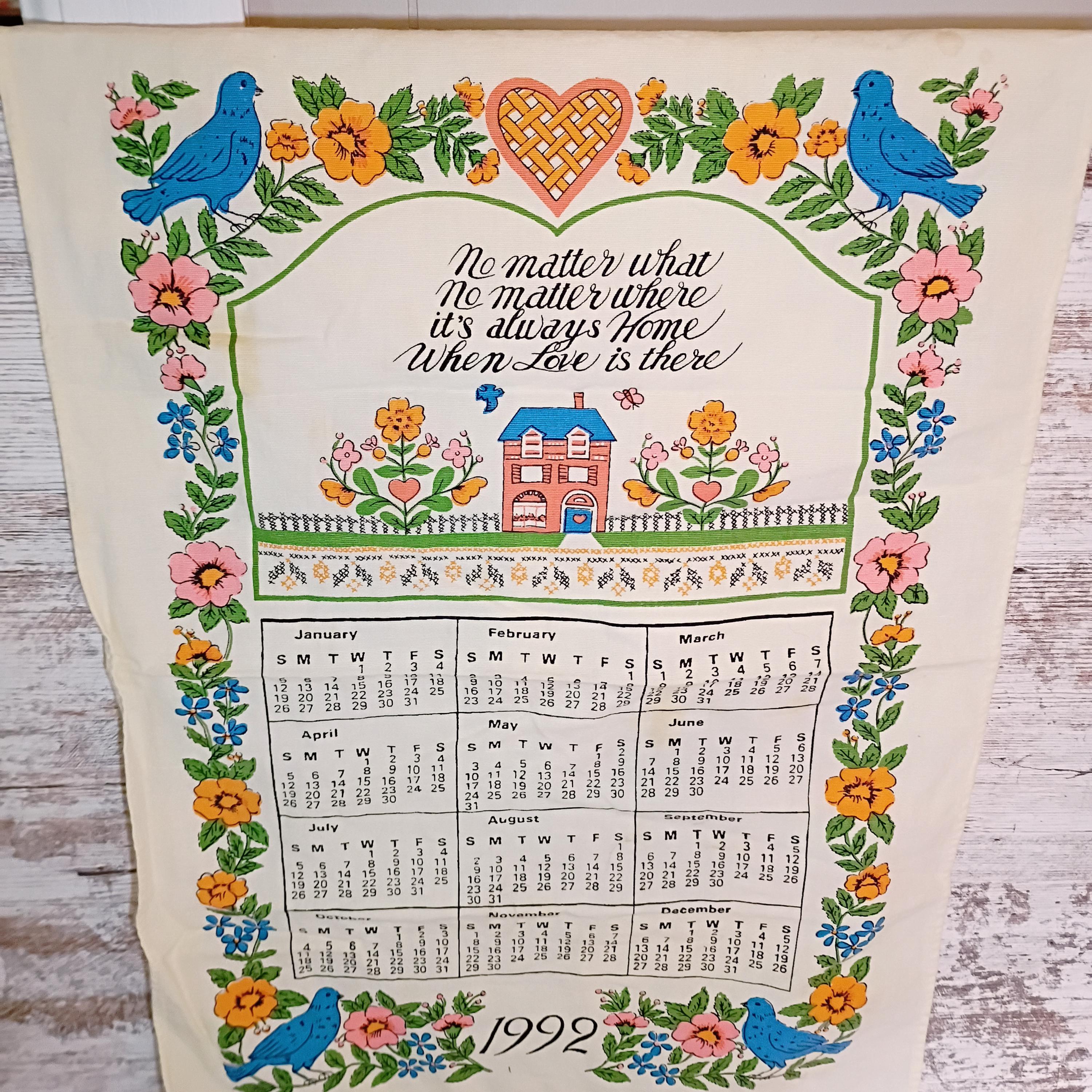 1992 Calendar - Etsy
