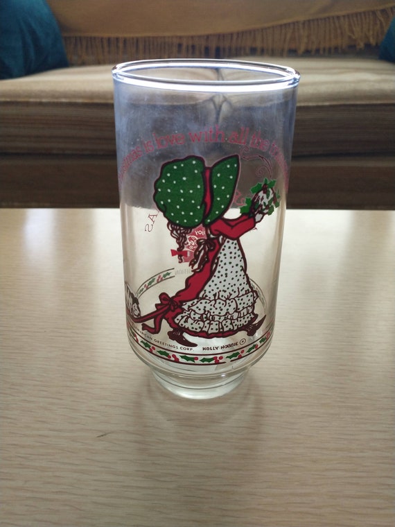 VINTAGE Holly Hobbie Drinking Glass Tumblers 16 oz. Christmas Coke 3-Piece  Set