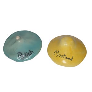Vintage Holt Howard Mustard & Relish Lids