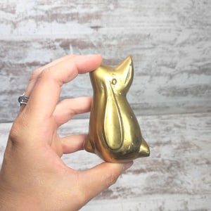 Brass Hound Dog Figurine  | Brass Figurine of Dog  | Vintage Brass Decor | Vintage Mid Century Brass Dog | Vintage Brass Long-Eared Dog