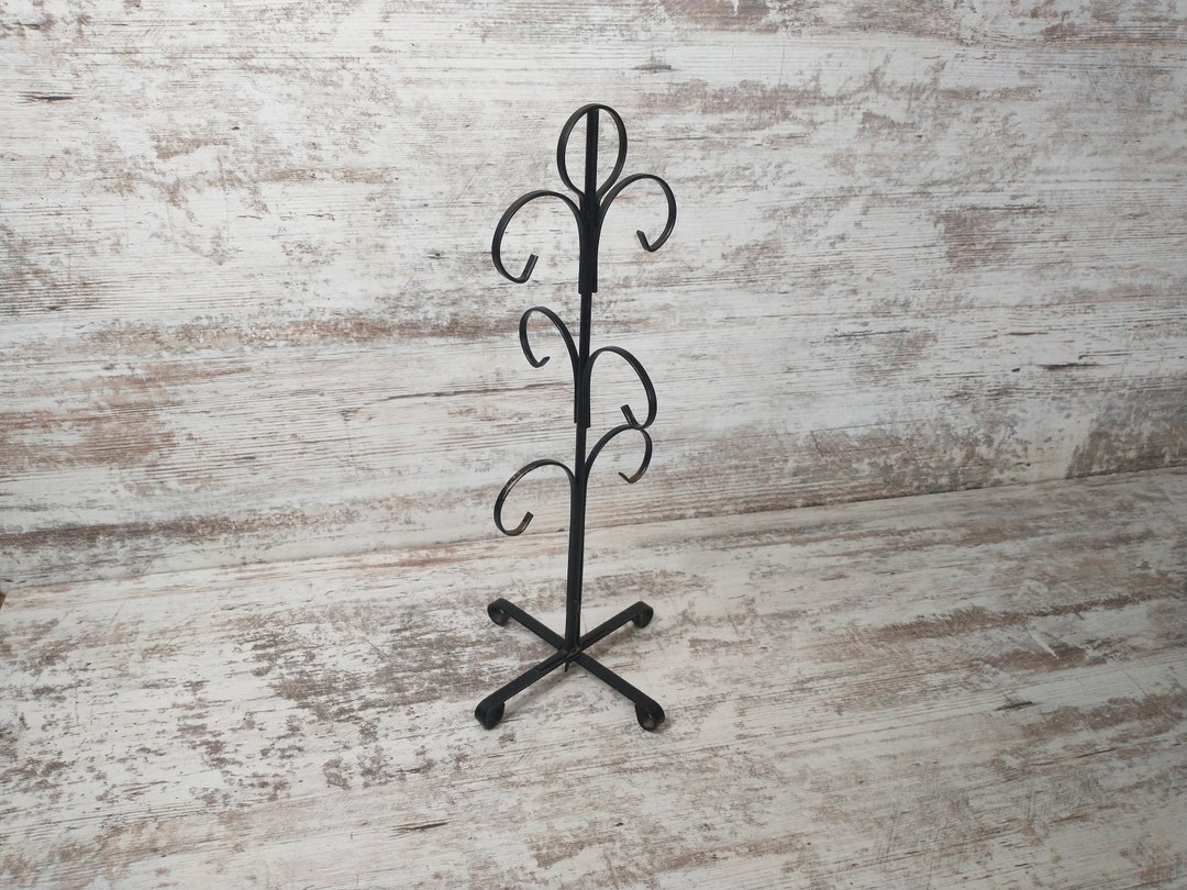 1960s Vintage Mug Hanger Vintage Mug Rack Black Mug Hanger Rack Black ...