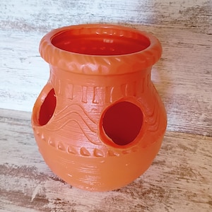 Vintage 1980s Union Products Strawberry Pot | Vintage Plastic Strawberry Planter in a Terra Cotta Colorway
