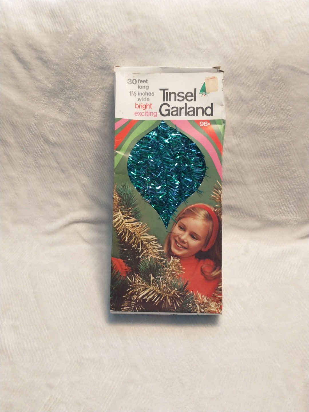NOS Vintage Christmas Tinsel by Doublglo Vintage Christmas Tree Drape