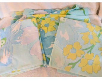 Vintage Floral Full Sheet Set: Penn-Prest Top Sheet & Pillowcases